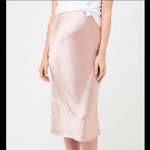 Maternity satin midi skirt